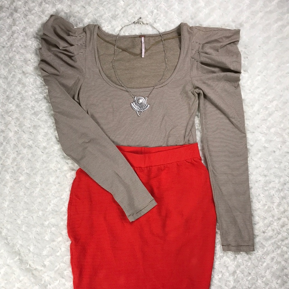 Free People Penelope Puff Long Sleeve Tee - Picture 2 of 6